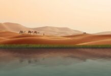 Um poço no meio do Deserto Capa Podcast Reflexão da Bíblia com tema Um poço no meio do Deserto