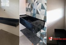 Nova igreja recebe bancadas de mármore Nova igreja da Visão em Cristo recebe bancadas e divisórias de mármore nos banheiros e lavabo, avançando nas etapas de acabamento.