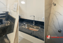 Novo templo avança na instalação hidráulica com torneiras, registros e vasos sanitários Novo templo da Visão em Cristo recebe torneiras, registros, vasos sanitários e outras instalações hidráulicas na semana de 4 de outubro de 2026.