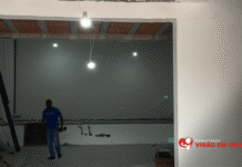 Novo templo recebe iluminação provisória e facilita avanço dos trabalhos Novo templo da Visão em Cristo recebe iluminação provisória em setembro para facilitar o trabalho dos profissionais e dar continuidade à obra.